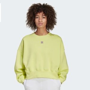 adidas Originals Women's Essentials Fleece Crew - pulse yellow